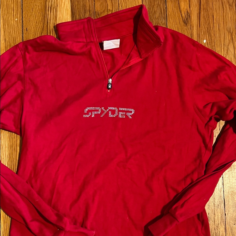 Spyder Red Quarter-Zip Top